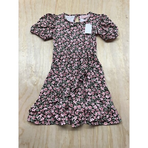 BCBGirls Other - BCBG Girls Dress Floral Fall Colors Sz 10 Ruffles Knee Length Browns Pinks NWTs